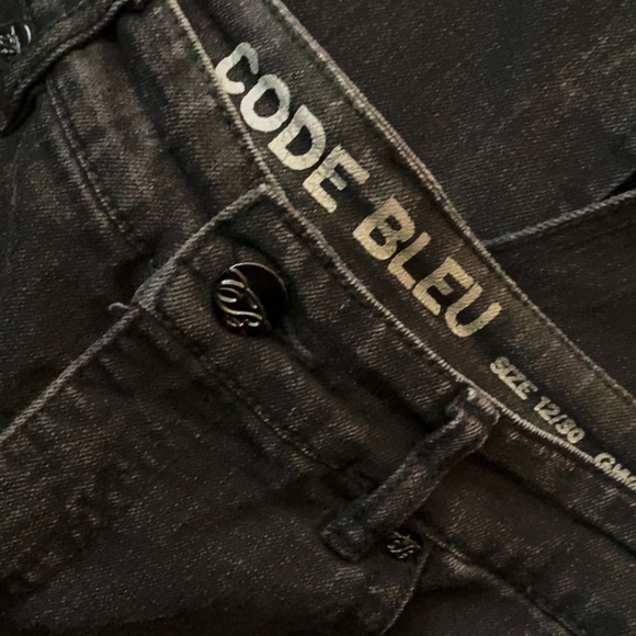 Denim Shirt, Black Midi Denim Skirt, Code Bleu Denim Skirt, Midi Denim Skirt - Picture 13 of 13